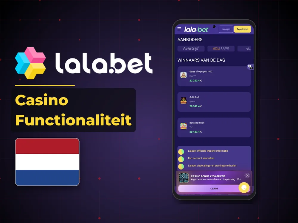 lalabet - Casino Functionaliteit