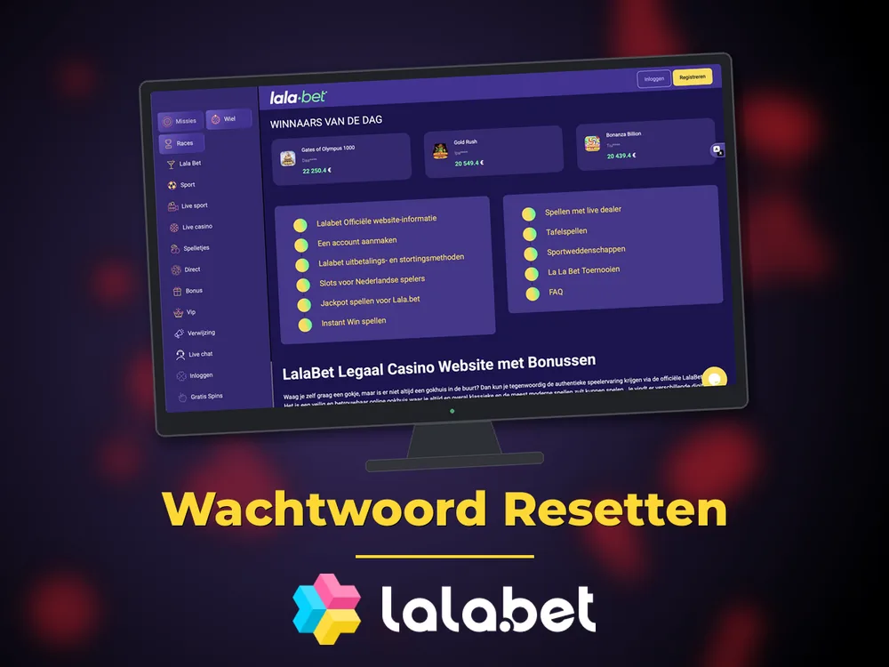 lalabet - Wachtwoord Resetten
