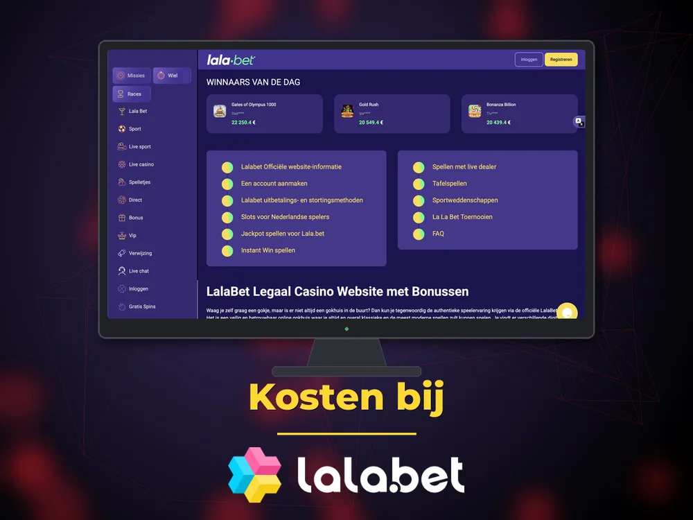 lalabet - Kosten bij