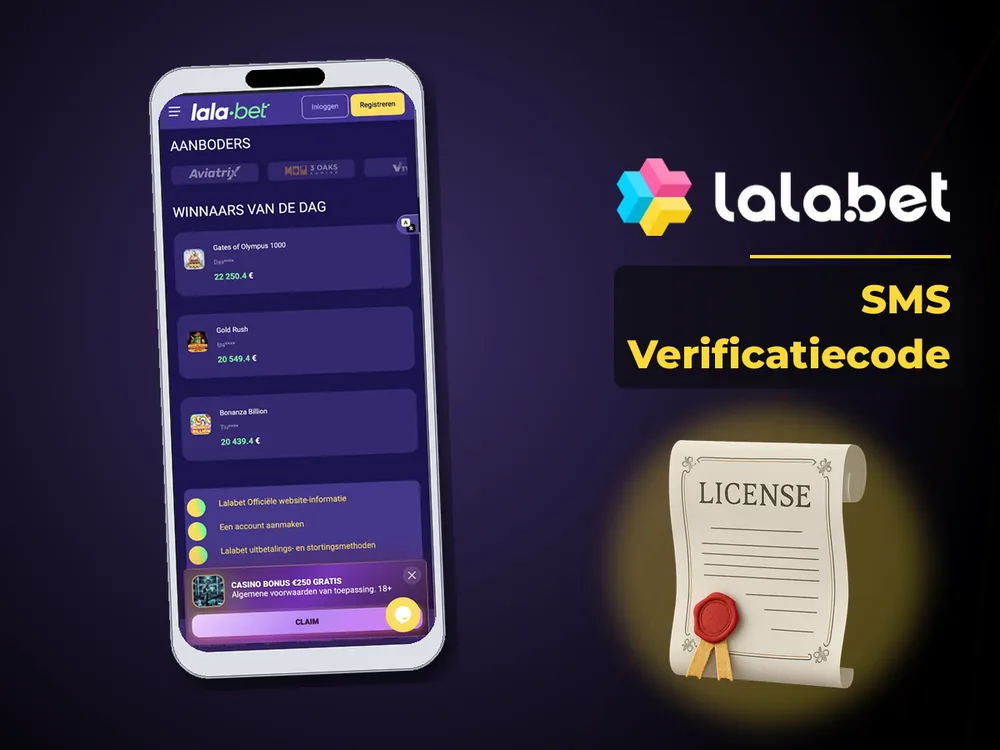 lalabet - SMS Verificatiecode